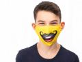 Maska Maseczka Emoji z Wąsami Wąsy Bawełna 3D / 2 Warstwy / Wielorazowa